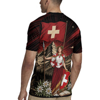 Switzerland National Day Rugby Jersey Helvetia Alps Heritage Pride