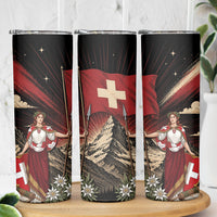 Switzerland National Day Skinny Tumbler Helvetia Alps Heritage Pride