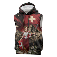 Switzerland National Day Sleeveless Hoodie Helvetia Alps Heritage Pride