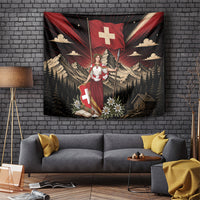 Switzerland National Day Tapestry Helvetia Alps Heritage Pride