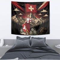 Switzerland National Day Tapestry Helvetia Alps Heritage Pride