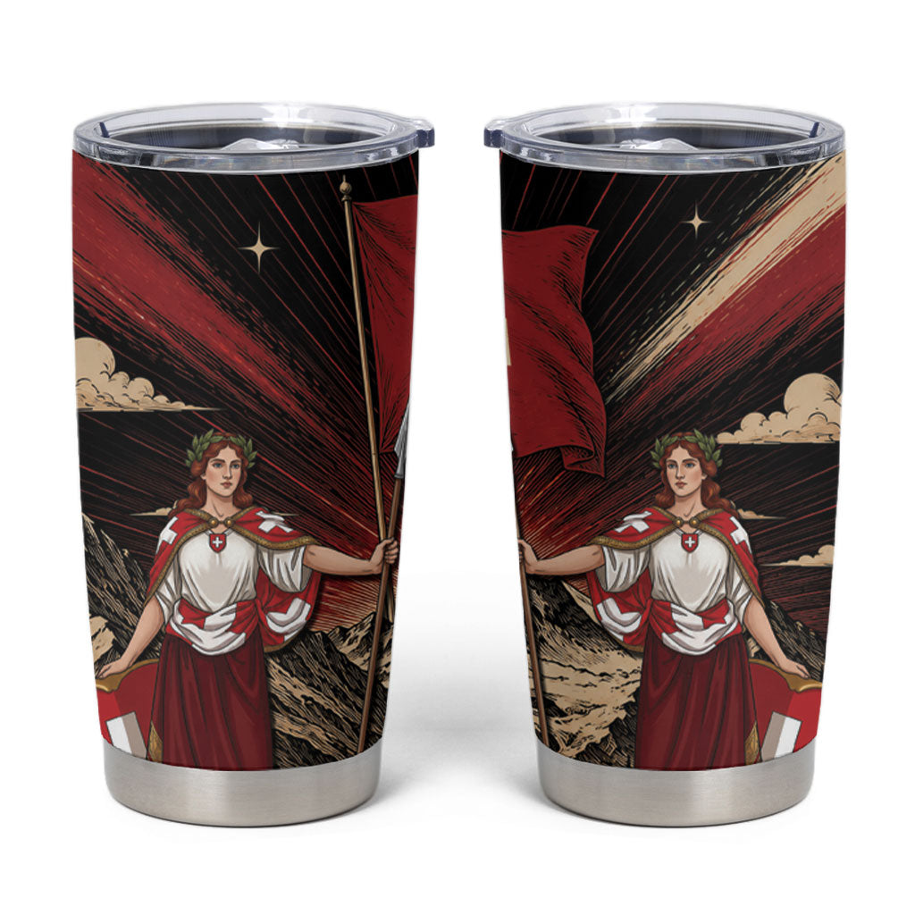 Switzerland National Day Tumbler Cup Helvetia Alps Heritage Pride