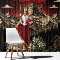 Switzerland National Day Window Curtain Helvetia Alps Heritage Pride