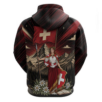 Switzerland National Day Zip Hoodie Helvetia Alps Heritage Pride