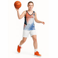 Custom India Cricket Basketball Jersey Men In Blue Ashoka Chakra Pride