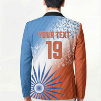 Custom India Cricket Blazer Men In Blue Ashoka Chakra Pride