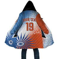 Custom India Cricket Cloak Men In Blue Ashoka Chakra Pride