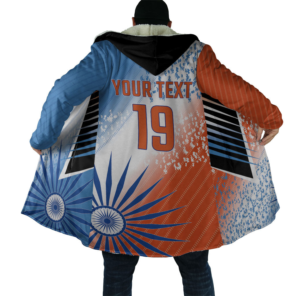 Custom India Cricket Cloak Men In Blue Ashoka Chakra Pride