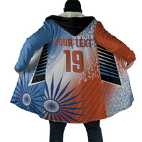 Custom India Cricket Cloak Men In Blue Ashoka Chakra Pride