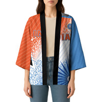 Custom India Cricket Kimono Men In Blue Ashoka Chakra Pride