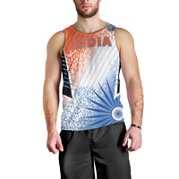 Custom India Cricket Men Tank Top Men In Blue Ashoka Chakra Pride