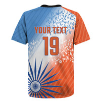 Custom India Cricket Rugby Jersey Men In Blue Ashoka Chakra Pride
