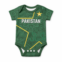 Custom Pakistan Cricket Baby Onesie Shaheens Crescent Star Spirit