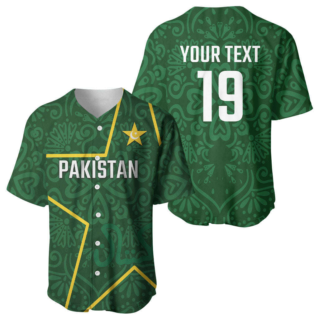 Custom Pakistan Cricket Baseball Jersey Shaheens Crescent Star Spirit