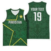 Custom Pakistan Cricket Basketball Jersey Shaheens Crescent Star Spirit