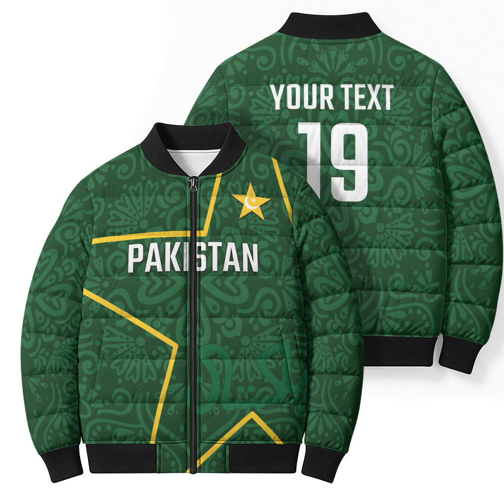 Custom Pakistan Cricket Bomber Puffer Jacket Shaheens Crescent Star Spirit