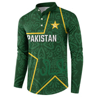 Custom Pakistan Cricket Button Sweatshirt Shaheens Crescent Star Spirit