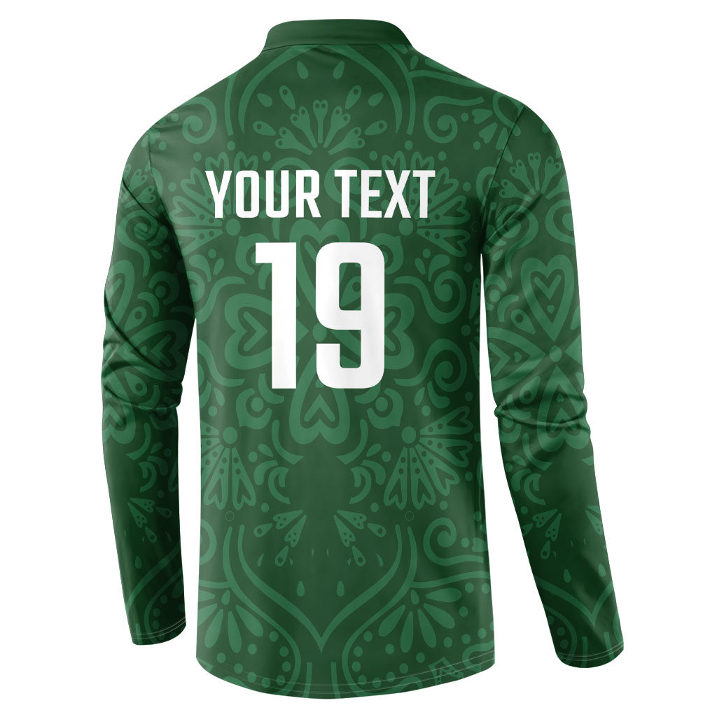 Custom Pakistan Cricket Button Sweatshirt Shaheens Crescent Star Spirit