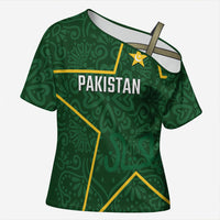 Custom Pakistan Cricket Cross Shoulder Shirt Shaheens Crescent Star Spirit