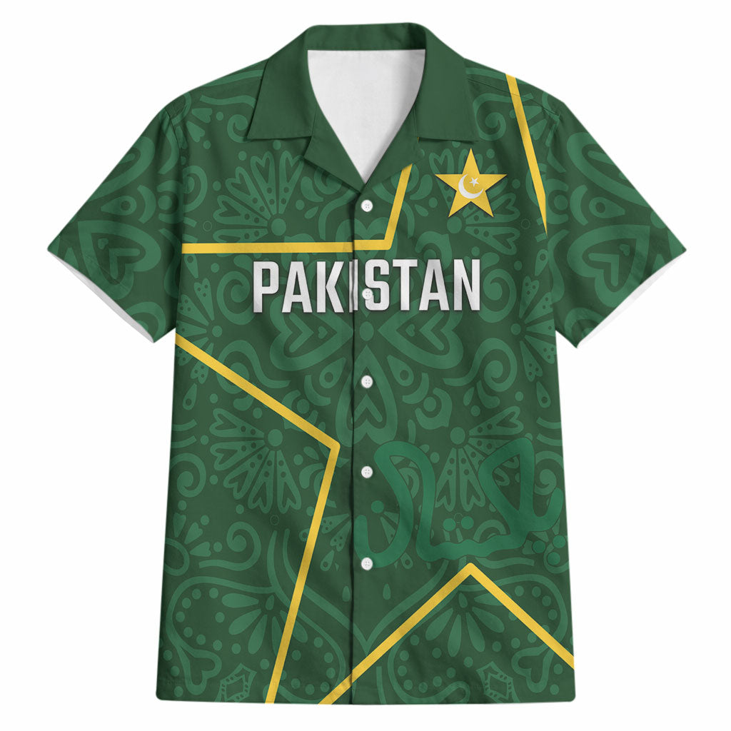 Custom Pakistan Cricket Hawaiian Shirt Shaheens Crescent Star Spirit