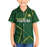 Custom Pakistan Cricket Kid Hawaiian Shirt Shaheens Crescent Star Spirit