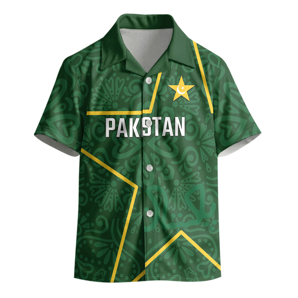 Custom Pakistan Cricket Kid Hawaiian Shirt Shaheens Crescent Star Spirit