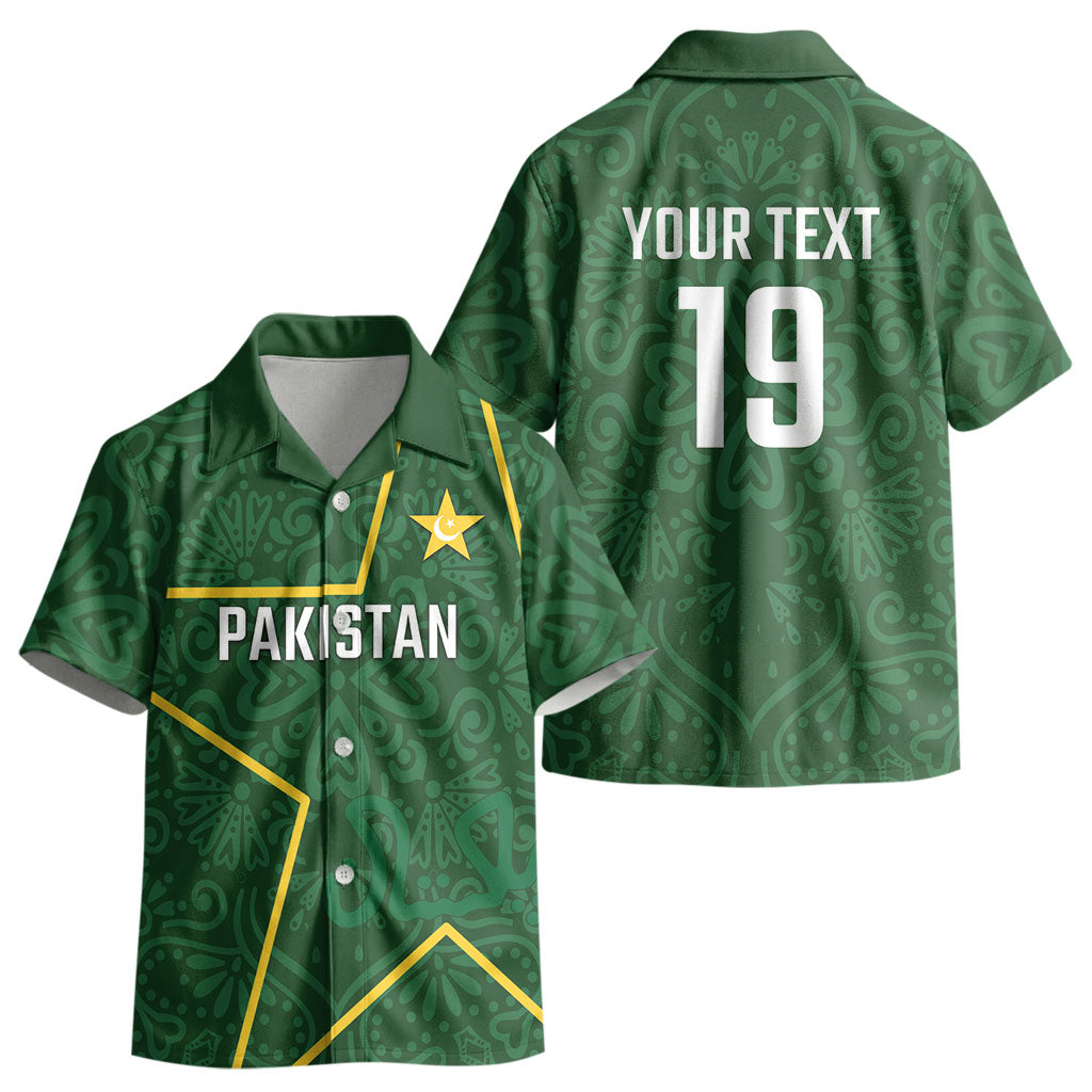 Custom Pakistan Cricket Kid Hawaiian Shirt Shaheens Crescent Star Spirit