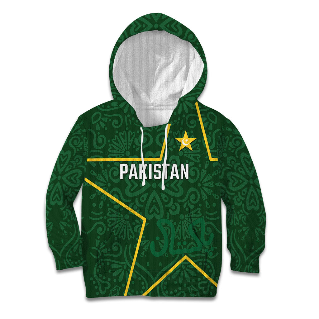 Custom Pakistan Cricket Kid Hoodie Shaheens Crescent Star Spirit