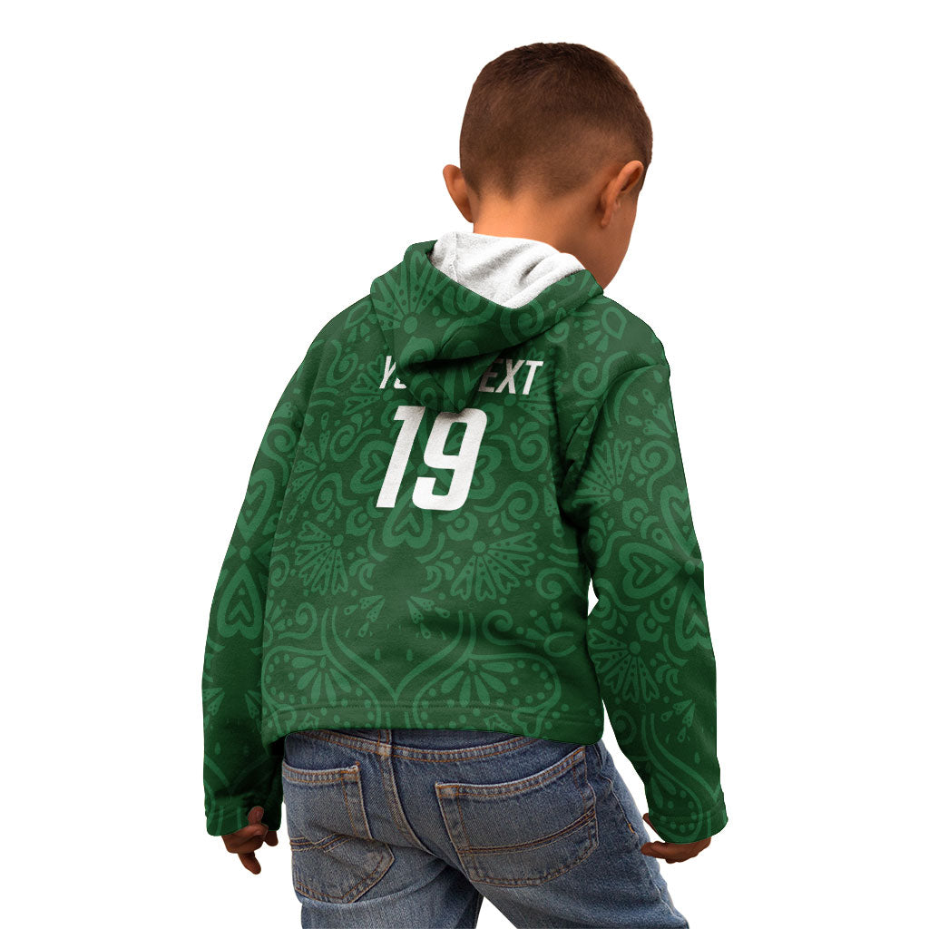 Custom Pakistan Cricket Kid Hoodie Shaheens Crescent Star Spirit
