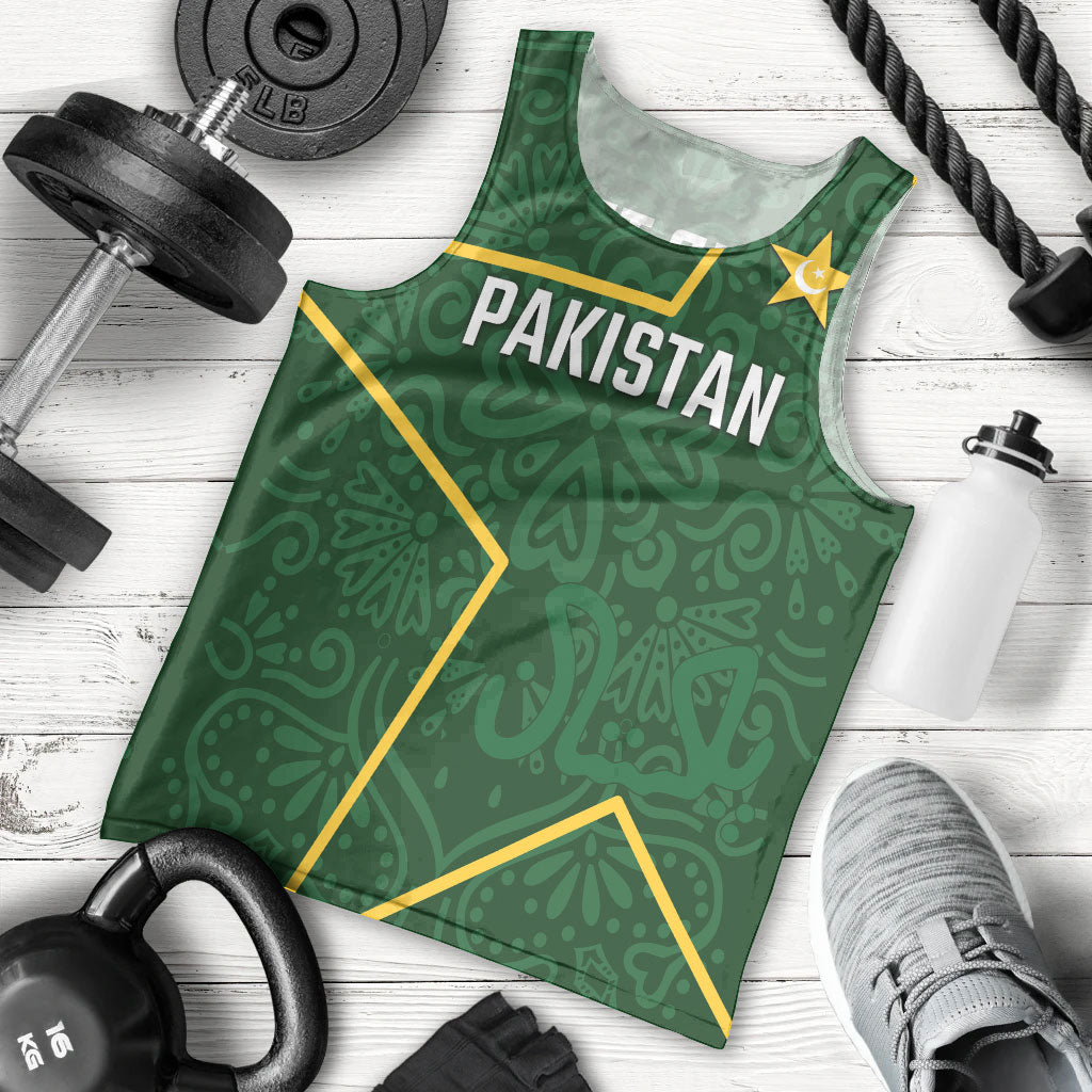 Custom Pakistan Cricket Men Tank Top Shaheens Crescent Star Spirit