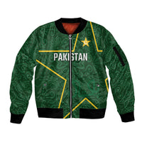 Custom Pakistan Cricket Sleeve Zip Bomber Jacket Shaheens Crescent Star Spirit