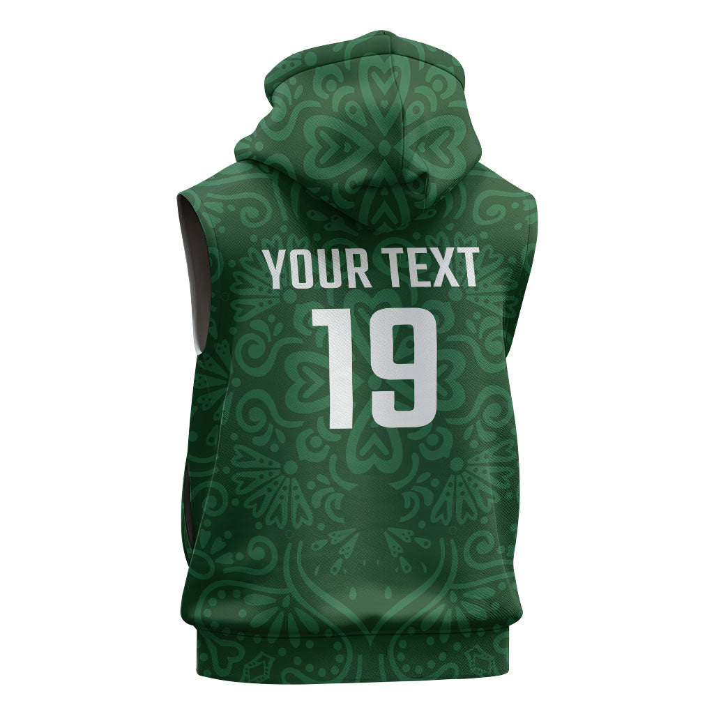 Custom Pakistan Cricket Sleeveless Hoodie Shaheens Crescent Star Spirit