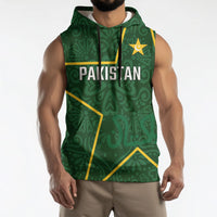 Custom Pakistan Cricket Sleeveless Hoodie Shaheens Crescent Star Spirit