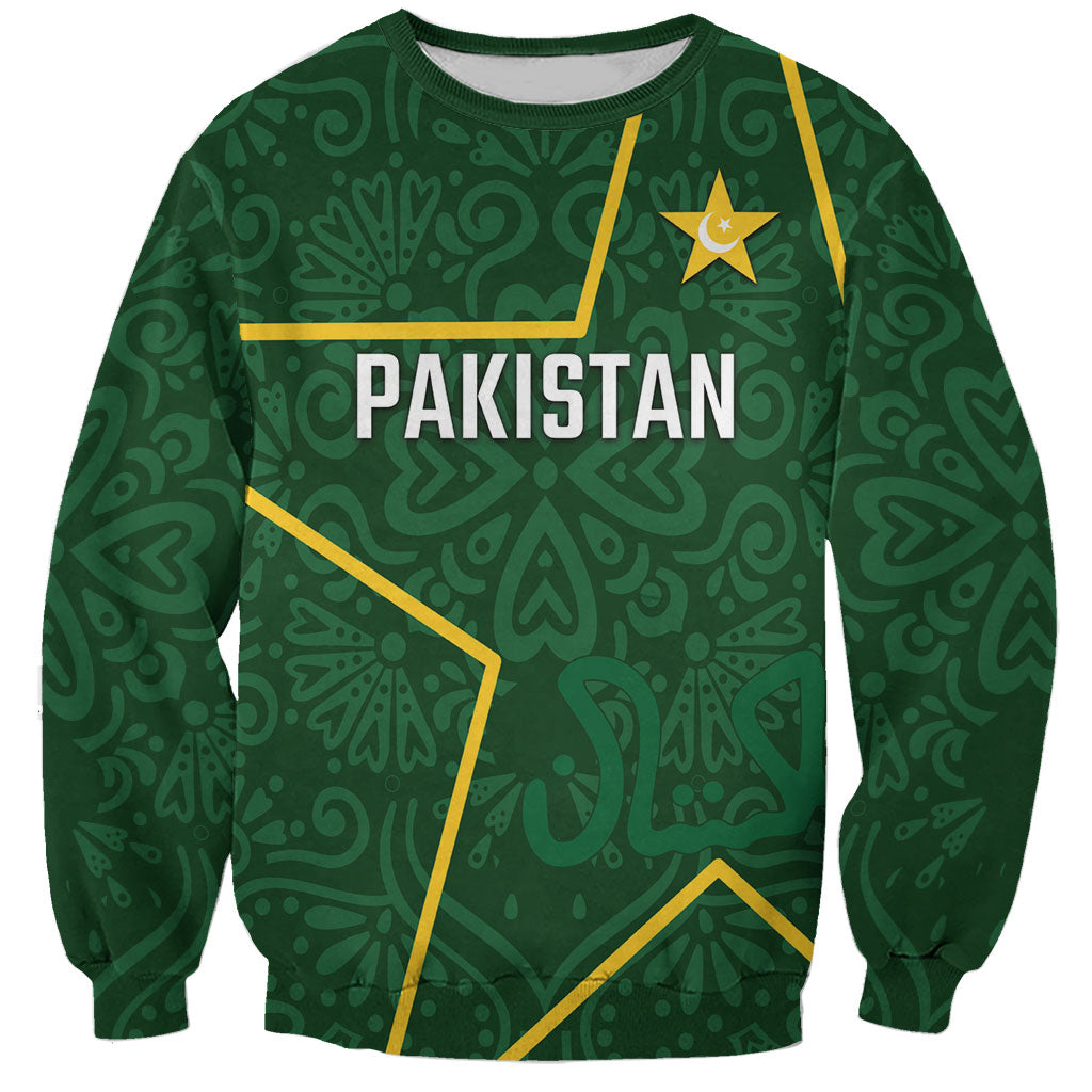 Custom Pakistan Cricket Sweatshirt Shaheens Crescent Star Spirit
