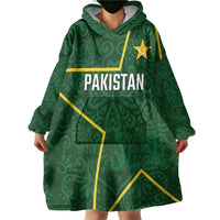 Custom Pakistan Cricket Wearable Blanket Hoodie Shaheens Crescent Star Spirit