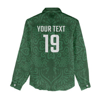 Custom Pakistan Cricket Women Casual Shirt Shaheens Crescent Star Spirit