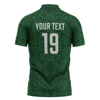 Custom Pakistan Cricket Zipper Polo Shirt Shaheens Crescent Star Spirit