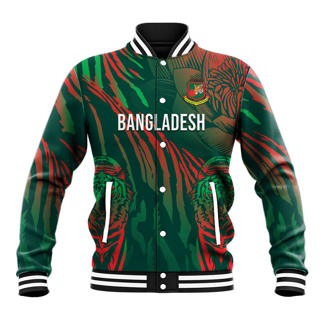 Custom Bangladesh Cricket Baseball Jacket Royal Bengal Tiger Spirit