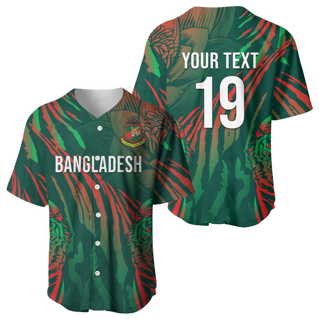 Custom Bangladesh Cricket Baseball Jersey Royal Bengal Tiger Spirit