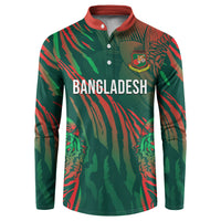 Custom Bangladesh Cricket Button Sweatshirt Royal Bengal Tiger Spirit