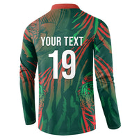 Custom Bangladesh Cricket Button Sweatshirt Royal Bengal Tiger Spirit