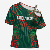 Custom Bangladesh Cricket Cross Shoulder Shirt Royal Bengal Tiger Spirit