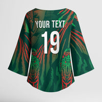Custom Bangladesh Cricket Kimono Sleeve Blouse Royal Bengal Tiger Spirit