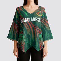 Custom Bangladesh Cricket Kimono Sleeve Blouse Royal Bengal Tiger Spirit