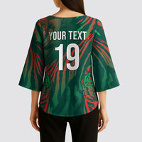 Custom Bangladesh Cricket Kimono Sleeve Blouse Royal Bengal Tiger Spirit
