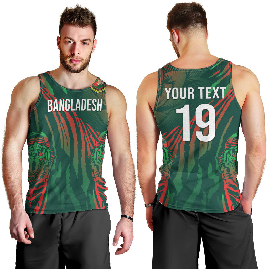 Custom Bangladesh Cricket Men Tank Top Royal Bengal Tiger Spirit