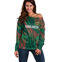 Custom Bangladesh Cricket Off Shoulder Sweater Royal Bengal Tiger Spirit