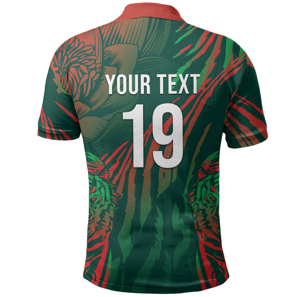 Custom Bangladesh Cricket Polo Shirt Royal Bengal Tiger Spirit
