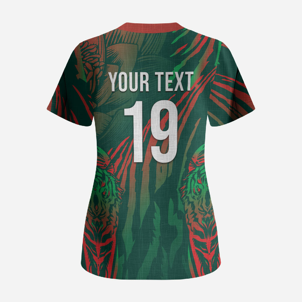 Custom Bangladesh Cricket Scrub Top Royal Bengal Tiger Spirit