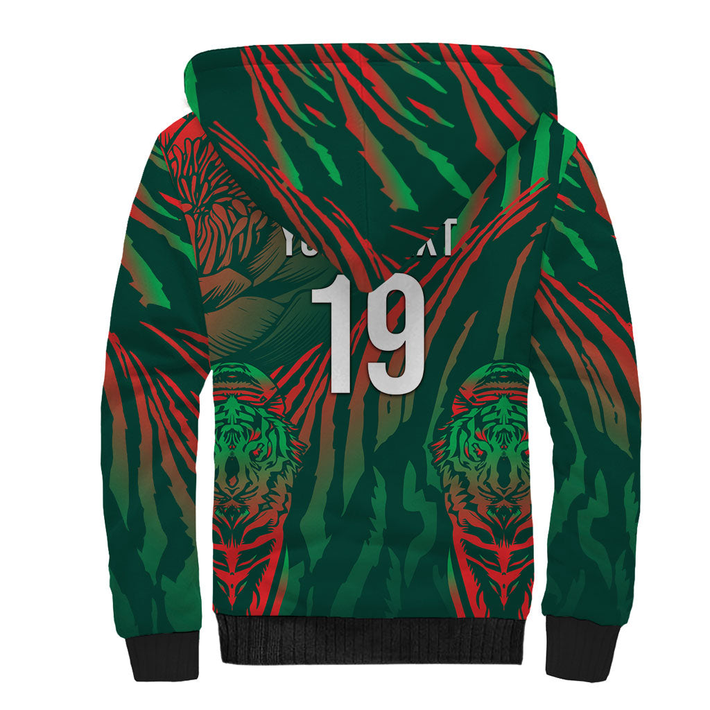 Custom Bangladesh Cricket Sherpa Hoodie Royal Bengal Tiger Spirit
